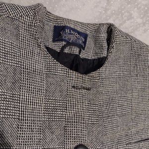 Black/White Checkered Skirt Suit